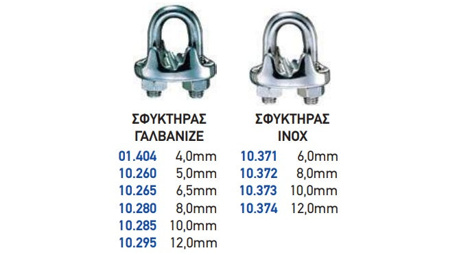 ΣΦΙΚΤΗΡΑΣ γαλβανιζε 10,0 ΜΜ . Μονάδα μέτρησης : Τεμάχιο