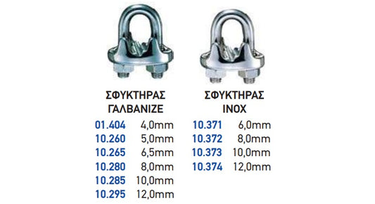 ΣΦΙΚΤΗΡΑΣ γαλβανιζε 10,0 ΜΜ . Μονάδα μέτρησης : Τεμάχιο